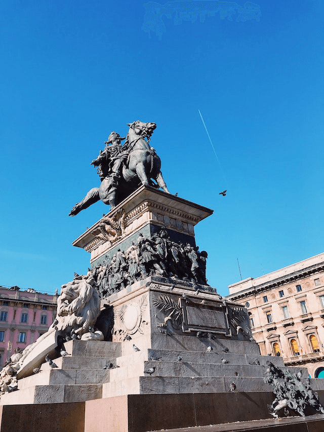 Milano Man Horse Riding Monument Budget Travel